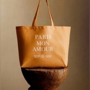 Sezane Paris mon Amour Mustard Tote